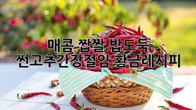 매콤 짭짤 밥도둑🌶️ 썬고추간장절임 황금레시피✨